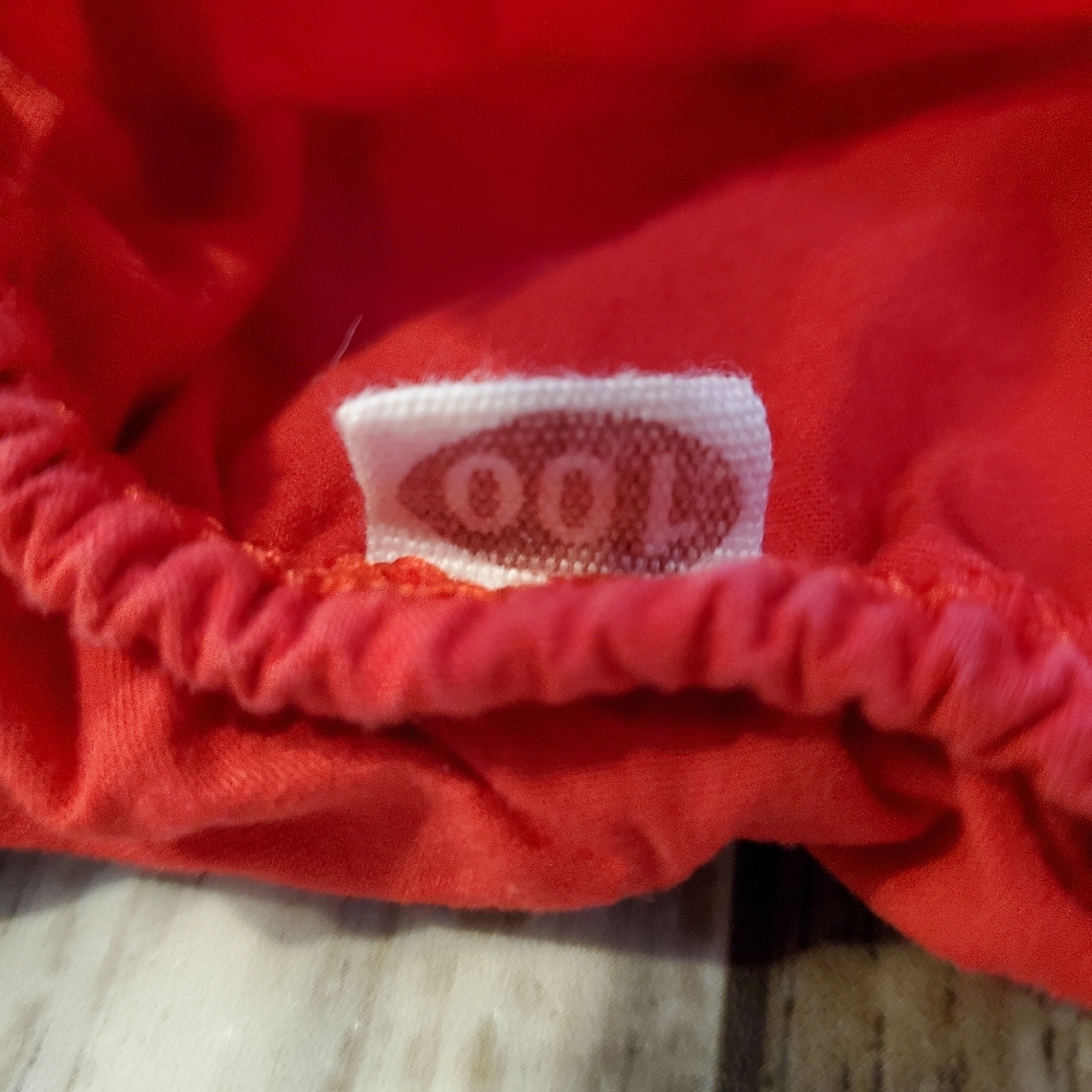 100- Ruffled Crop Top-Red (Size 2t) - Picture 5 of 10